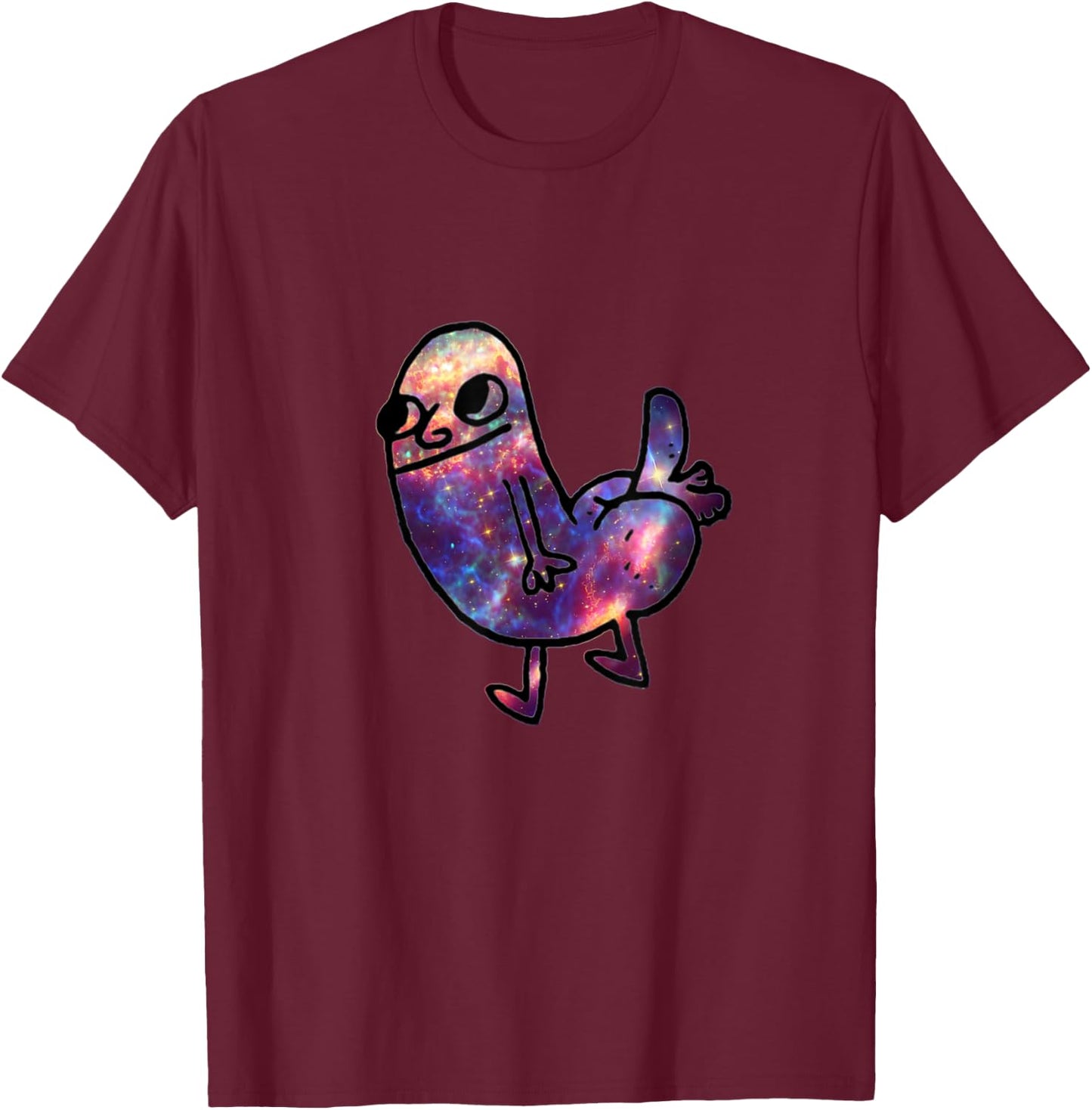 Cosmic Galaxy Dickbutt | Dickbutt Dank Meme Shirt T-Shirt - T-Shirt | Maroon