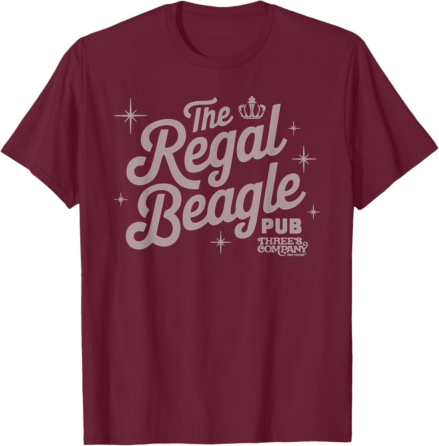 The Regal Beagle Pub Vintage Three's Company Logo T-Shirt - T-Shirt | Maroon