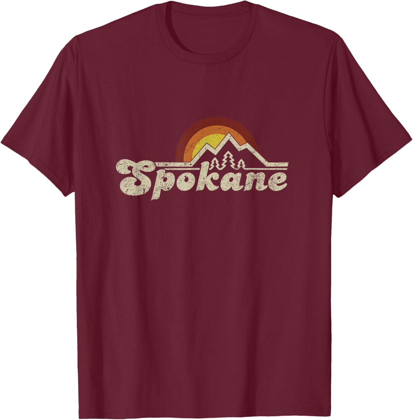 Spokane Washington retro vintage shirt and gift T-Shirt - T-Shirt | Maroon