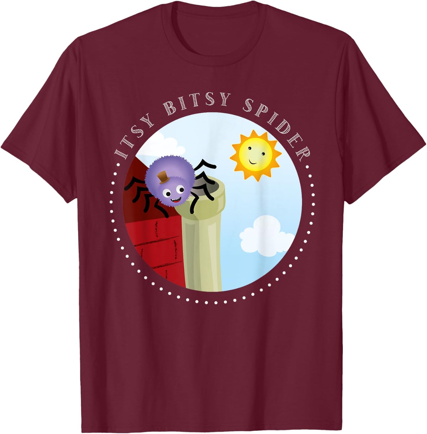 Itsy Bitsy Spider unique Nursery Rhymes Toddler T-Shirt - T-Shirt | Maroon