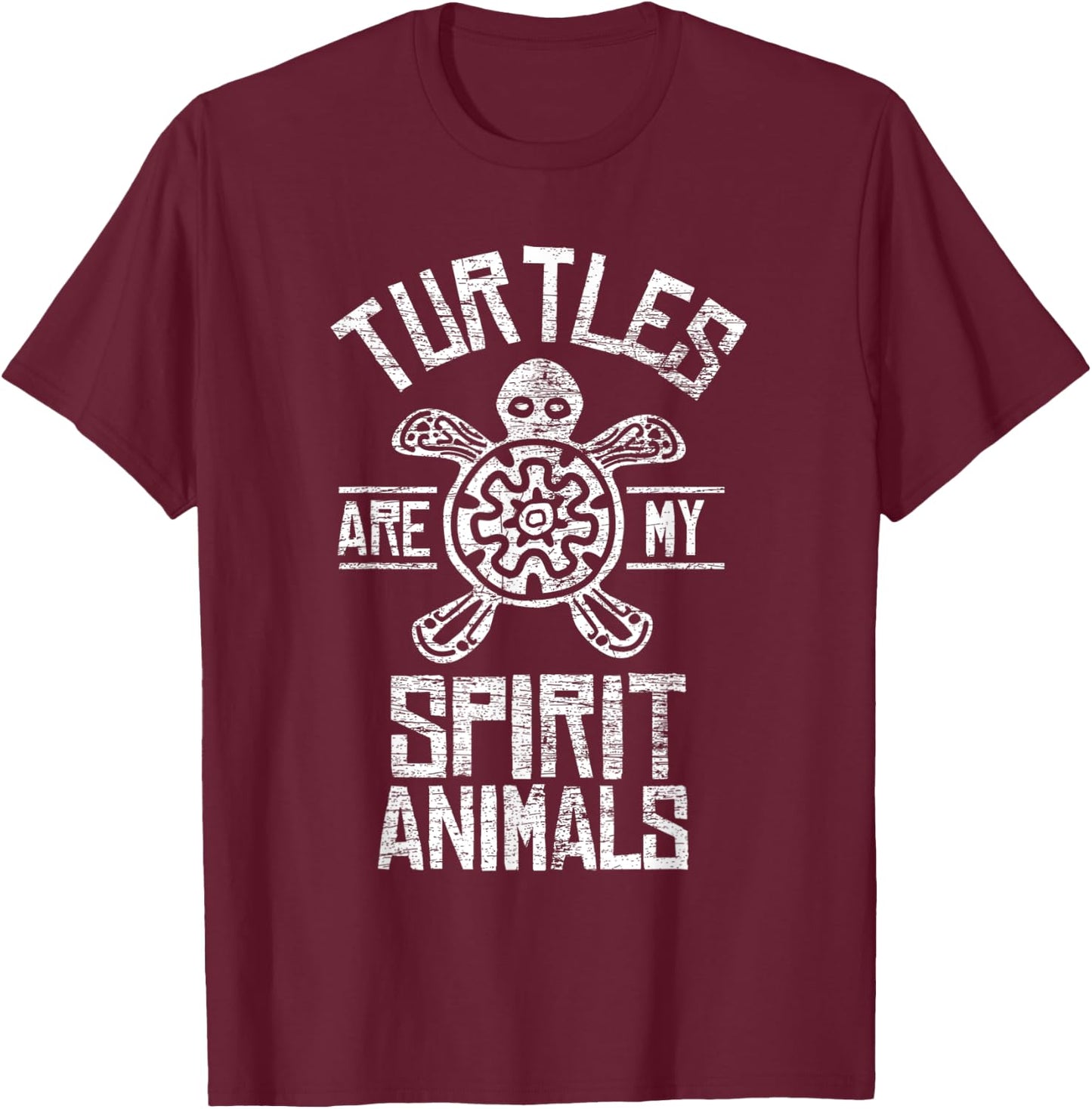 Turtles Are My Spirit Animal Vintage T-Shirt - T-Shirt | Maroon