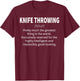 Knife Throwing Funny Definition Blade Thrower Gift T-Shirt - T-Shirt | Maroon