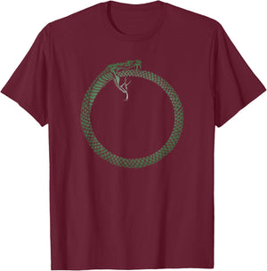 Ouroboros Snake Egyptian Alchemist's T-Shirt - T-Shirt | Maroon
