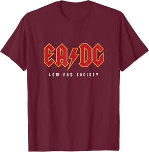 Low End Society Bass Player's Bass Guitar EADG Strings T-Shirt - T-Shirt | Maroon