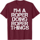 ROPER Funny Surname Family Tree Birthday Reunion Gift T-Shirt - T-Shirt | Maroon