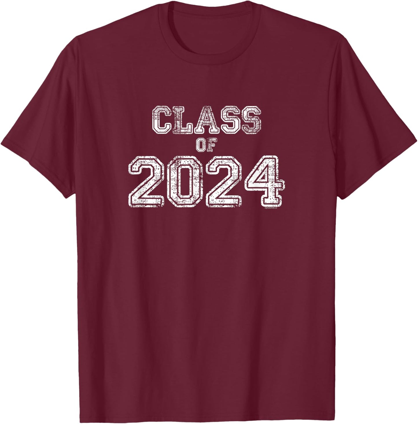 Class of 2024 | Senior 2024 Graduation Vintage School Spirit T-Shirt - T-Shirt | Maroon