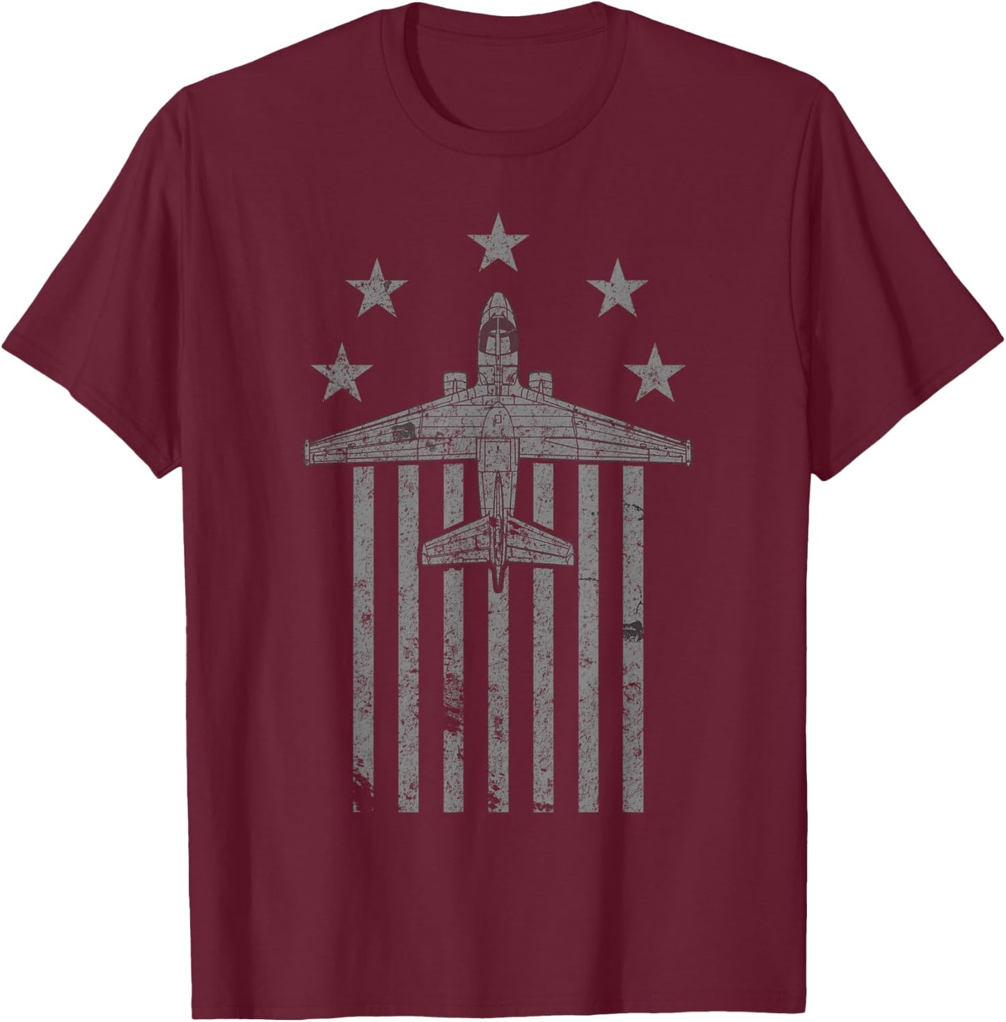 S-3 Viking Stars & Bars Vintage ASW Jet Airplane T-Shirt - T-Shirt | Maroon