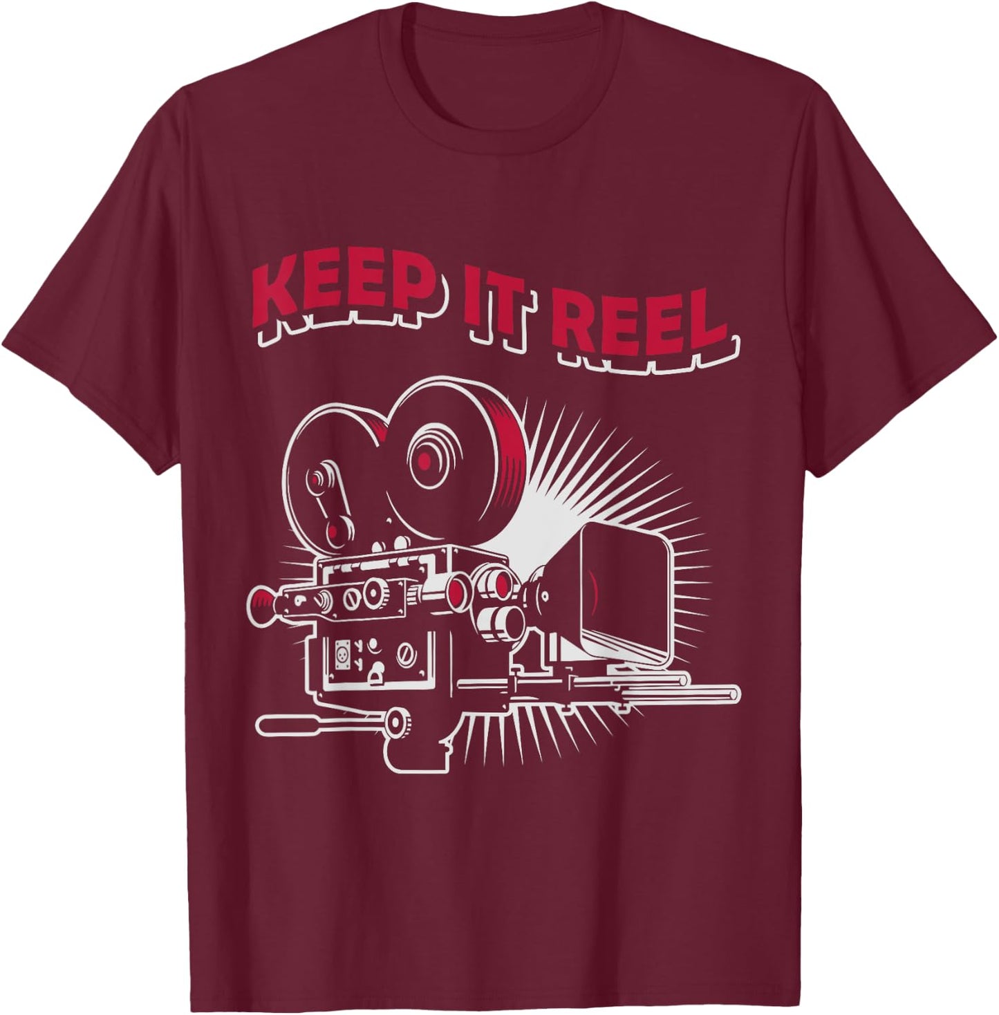 Funny Keep It Real Filmmakers Film Lovers Gift T-Shirt - T-Shirt | Maroon