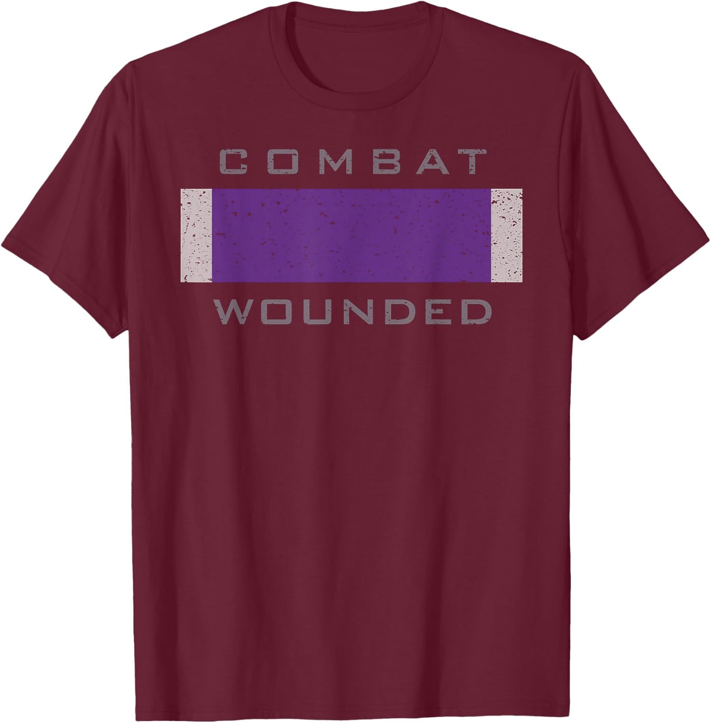 Purple Heart Award Veteran Combat Wounded T-Shirt - T-Shirt | Maroon