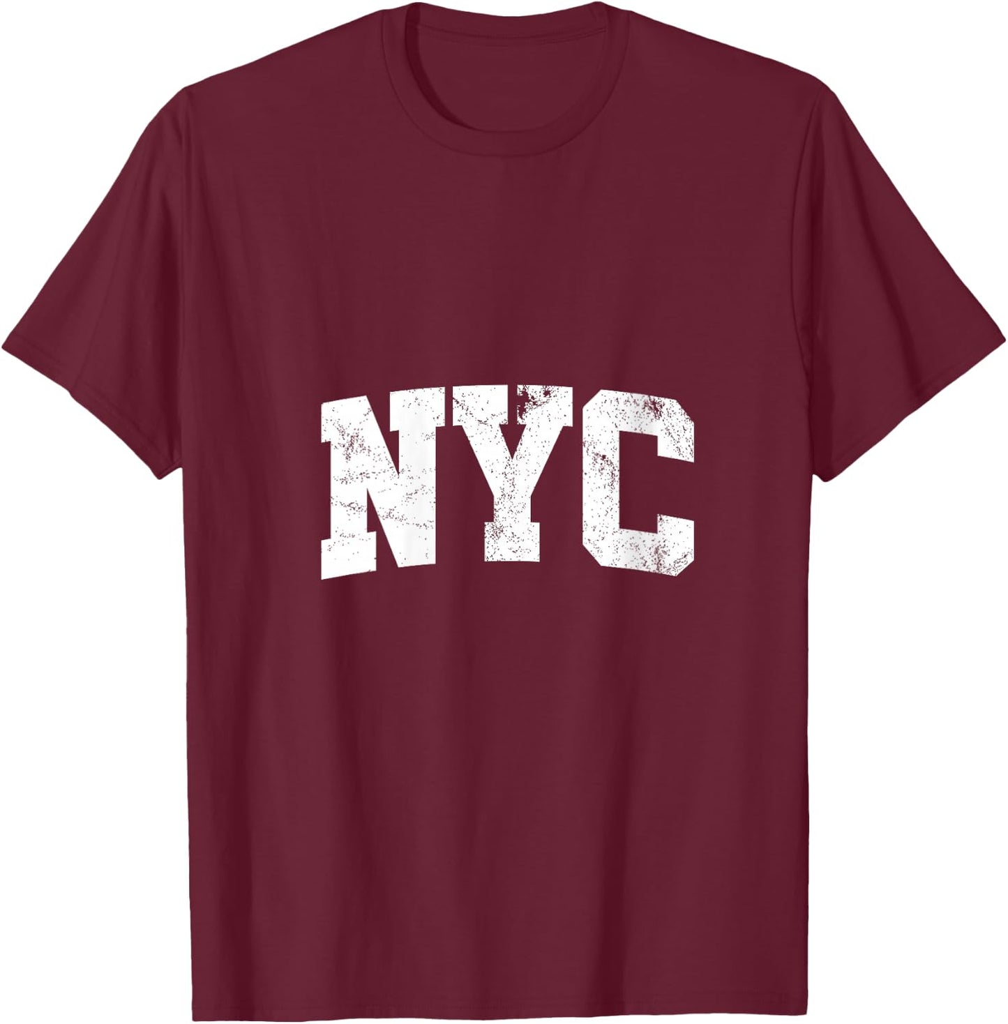 NYC New York City USA State V-Neck T-Shirt - T-Shirt | Maroon
