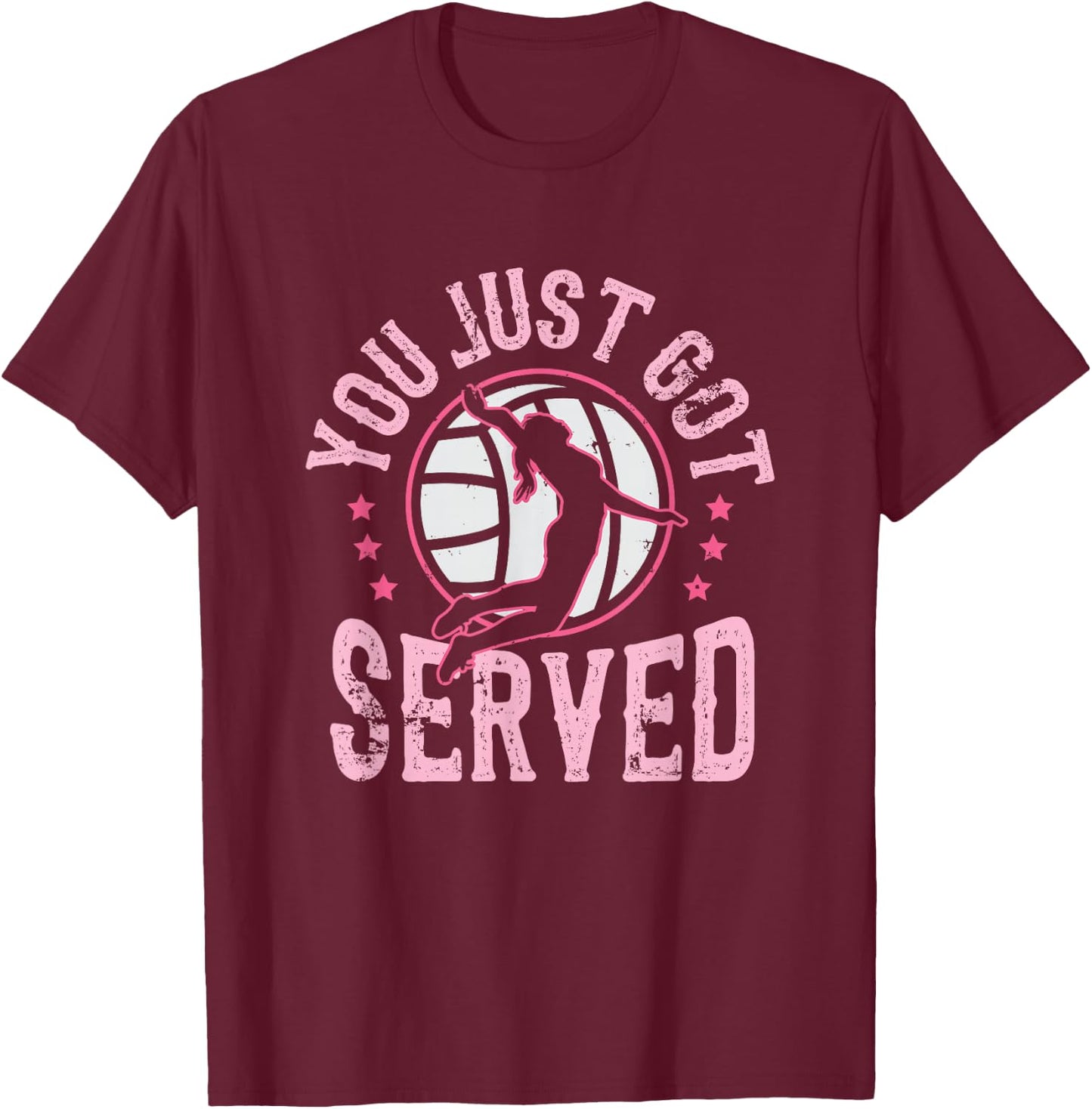 You Just Got Served Volleyball Beach Volleyball Women Girls Kids T-Shirt - T-Shirt | Maroon