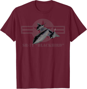 SR-71 Shirt Vintage Cold War SR71 Air Force Pilot T-Shirt - T-Shirt | Maroon