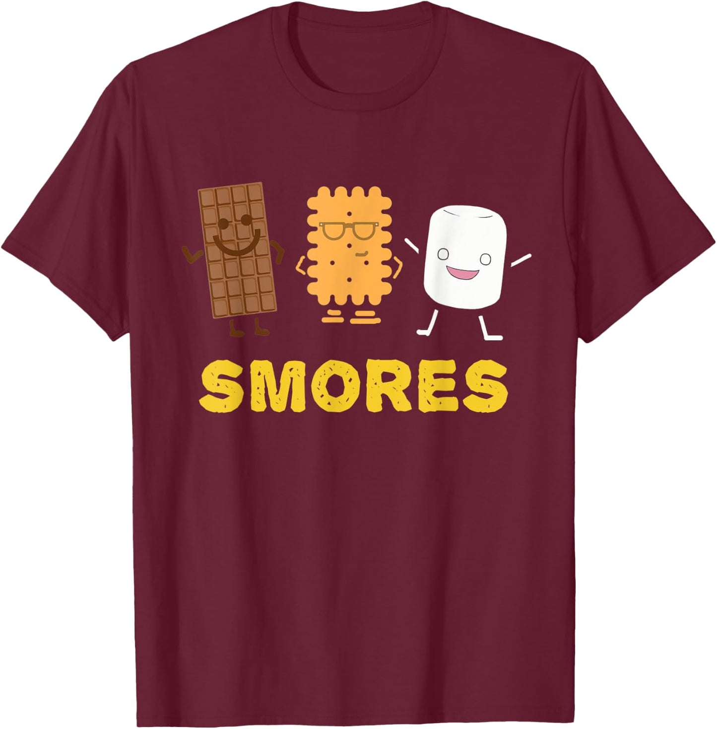 Funny Camping Smores T-Shirt - T-Shirt | Maroon