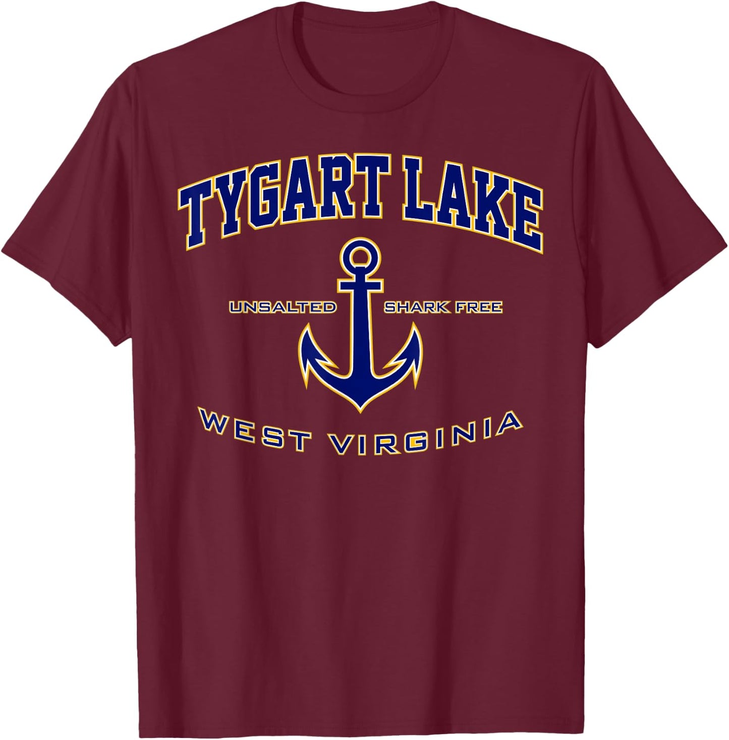 Tygart Lake WV Shirt , Men, Girls & Boys T-Shirt - T-Shirt | Maroon