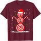 Funny Christmas Peppermint Candy Snowman T-Shirt - T-Shirt | Maroon
