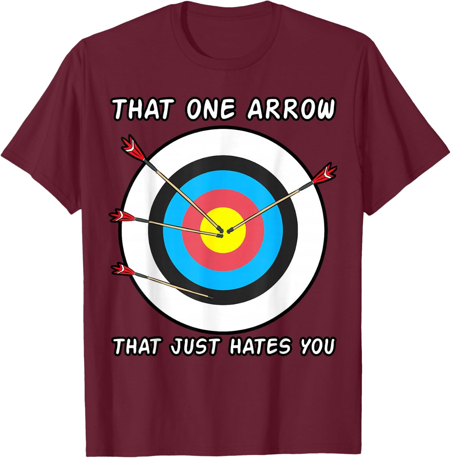 Archer Arrows Shirt Shooting Sport Crossbow Target Gift T-Shirt - T-Shirt | Maroon