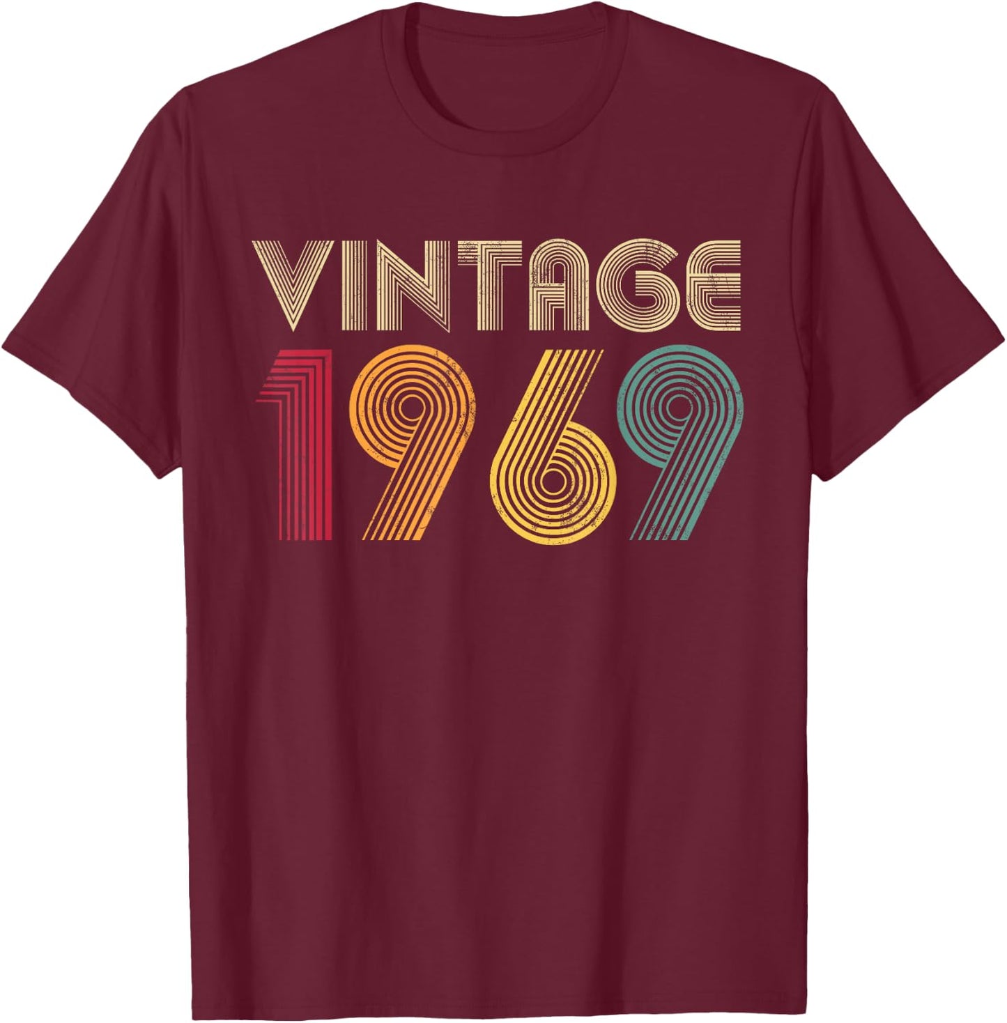 56th Birthday 1969 Vintage Men Women 56 Years Old T-Shirt - T-Shirt | Maroon
