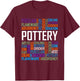 Proud Clay Pottery Heart for Ceramic Artist T-Shirt - T-Shirt | Maroon