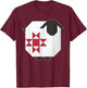 Quilt Block Sheep Red and White Country Farm T-Shirt - T-Shirt | Maroon
