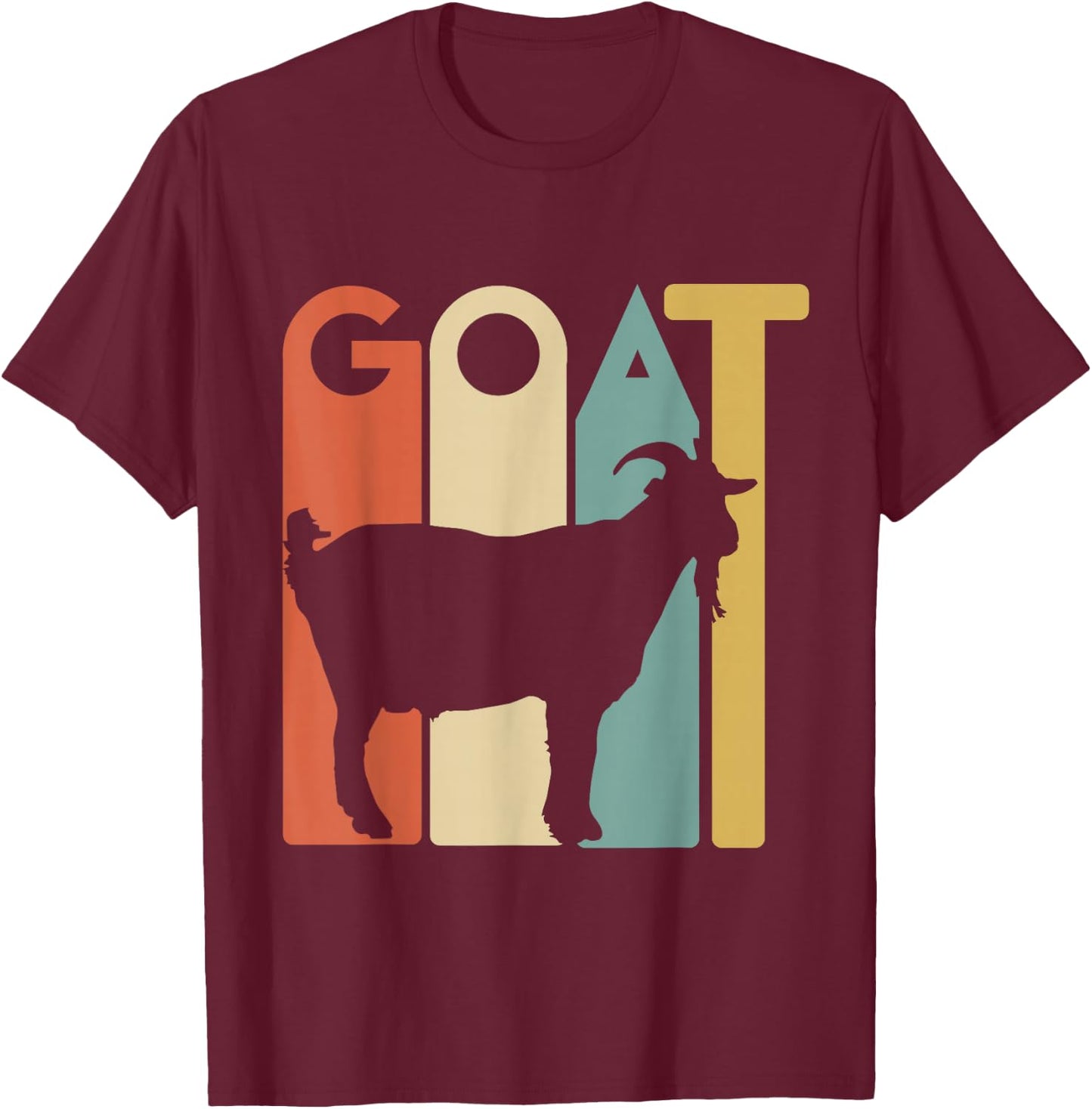 Retro vintage Goat - Animal Goats Lover Gifts T Shirt T-Shirt - T-Shirt | Maroon