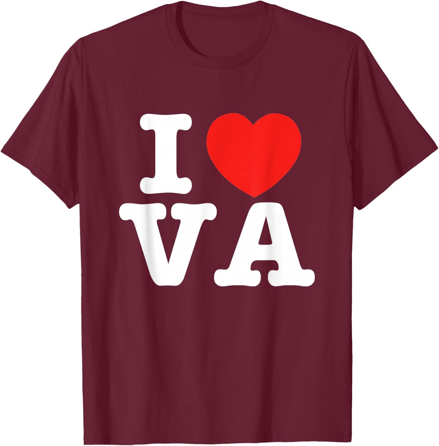 I Heart Virginia (VA) Love T-Shirt - T-Shirt | Maroon