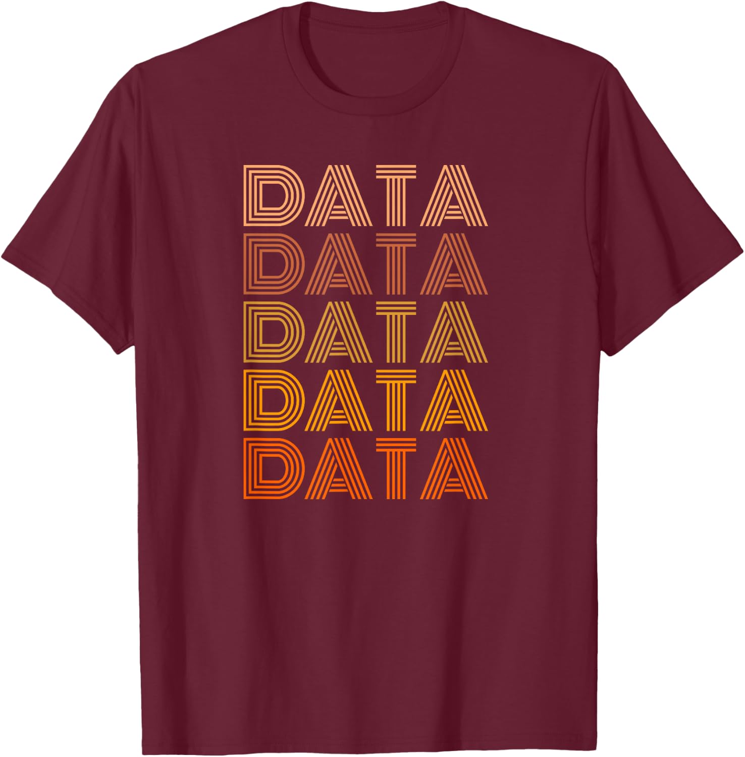 Retro Data Shirt Vintage Data Crypto Mining Data T-Shirt - T-Shirt | Maroon