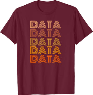 Retro Data Shirt Vintage Data Crypto Mining Data T-Shirt - T-Shirt | Maroon