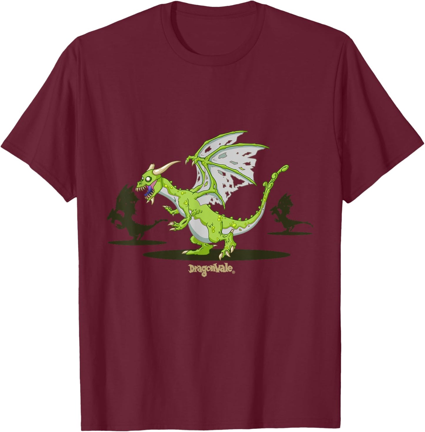 DragonVale: Zombie Dragon T-Shirt - T-Shirt | Maroon