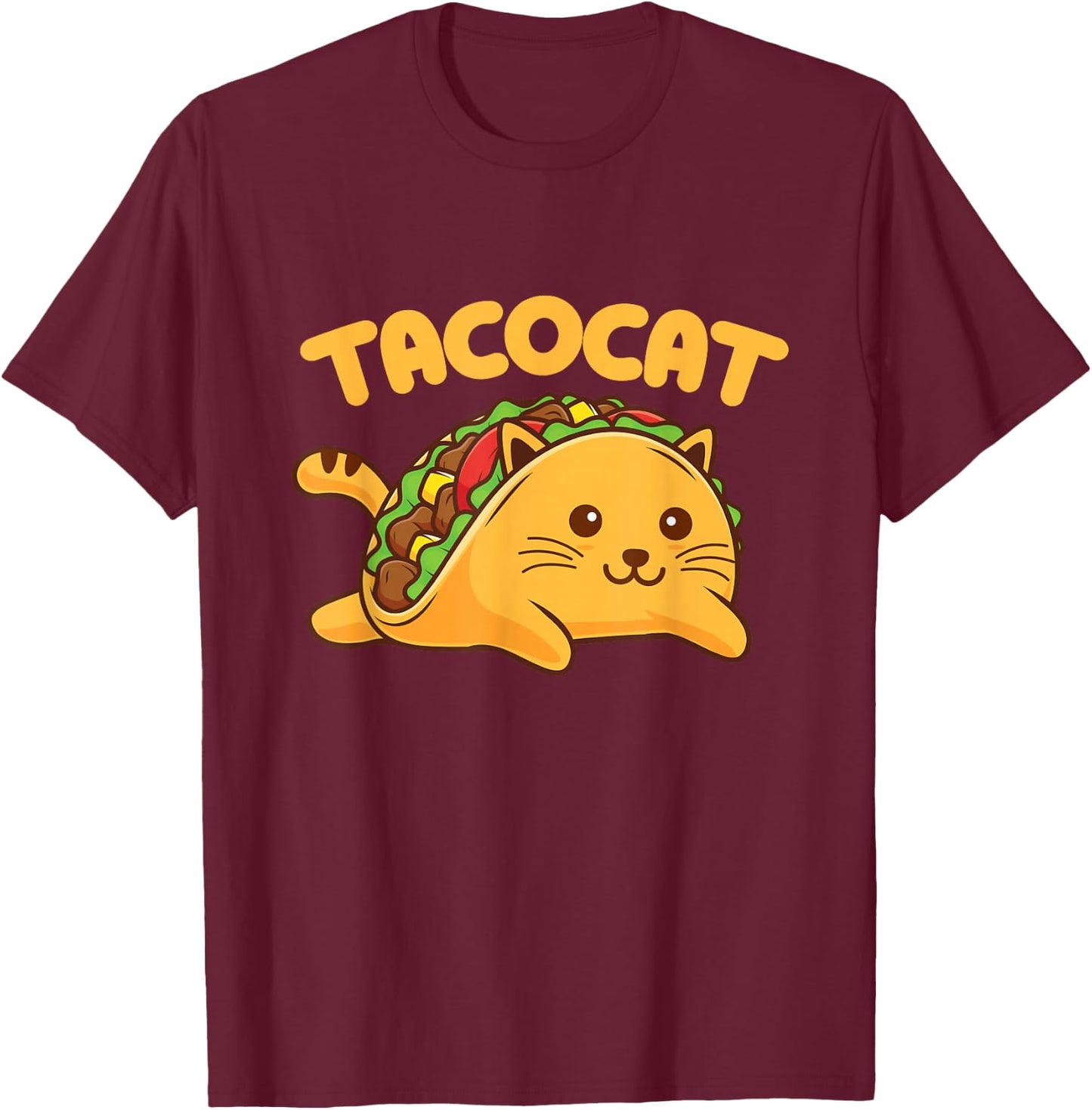 Tacocat - Taco Lover Mexican Food Taco Tuesday T-Shirt - T-Shirt | Maroon