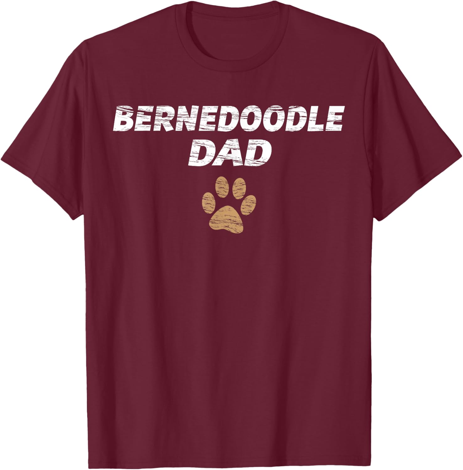 Bernedoodle Dad | & Kids - Gift Fathers Day T-Shirt - T-Shirt | Maroon
