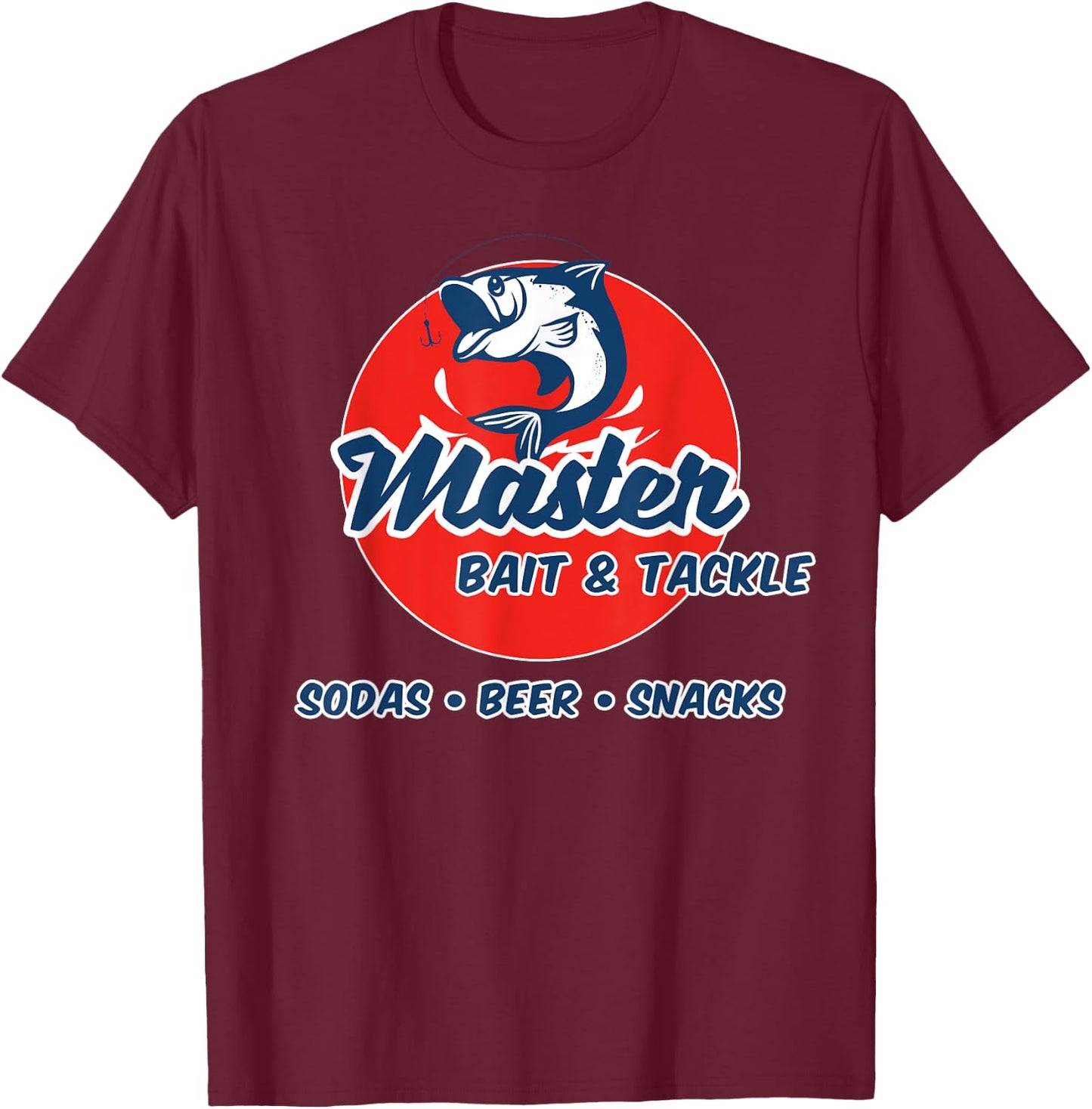 Master Bait And Tackle Funny Adult Humor T-Shirt - T-Shirt | Maroon