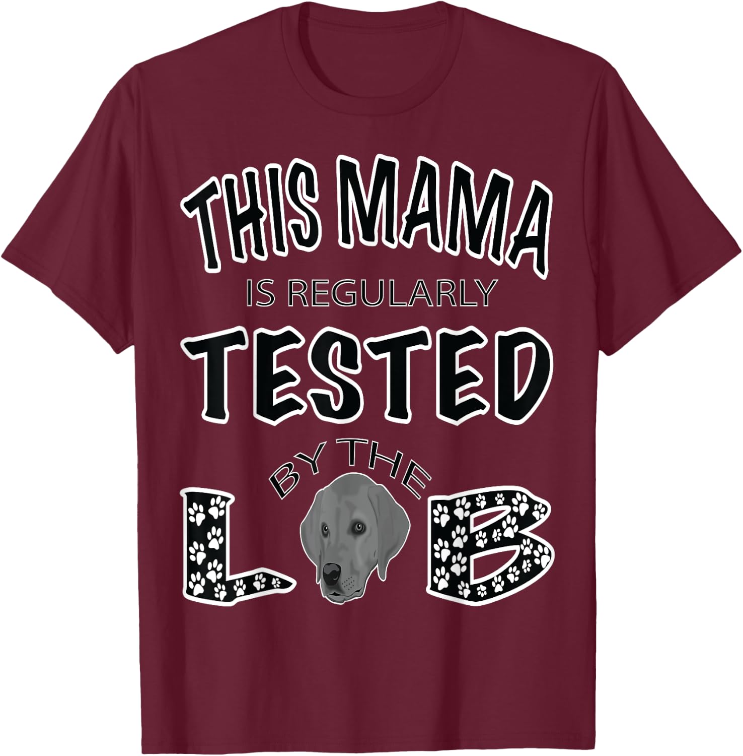 Lab Mama Dog Mom Gifts Fox Red Labrador Retriever T-Shirt - T-Shirt | Maroon