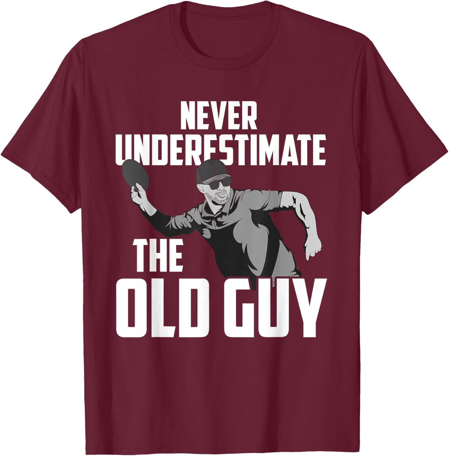 Disc Golf Art Dad Disc Golf Lover Disc Golf Player T-Shirt - T-Shirt | Maroon