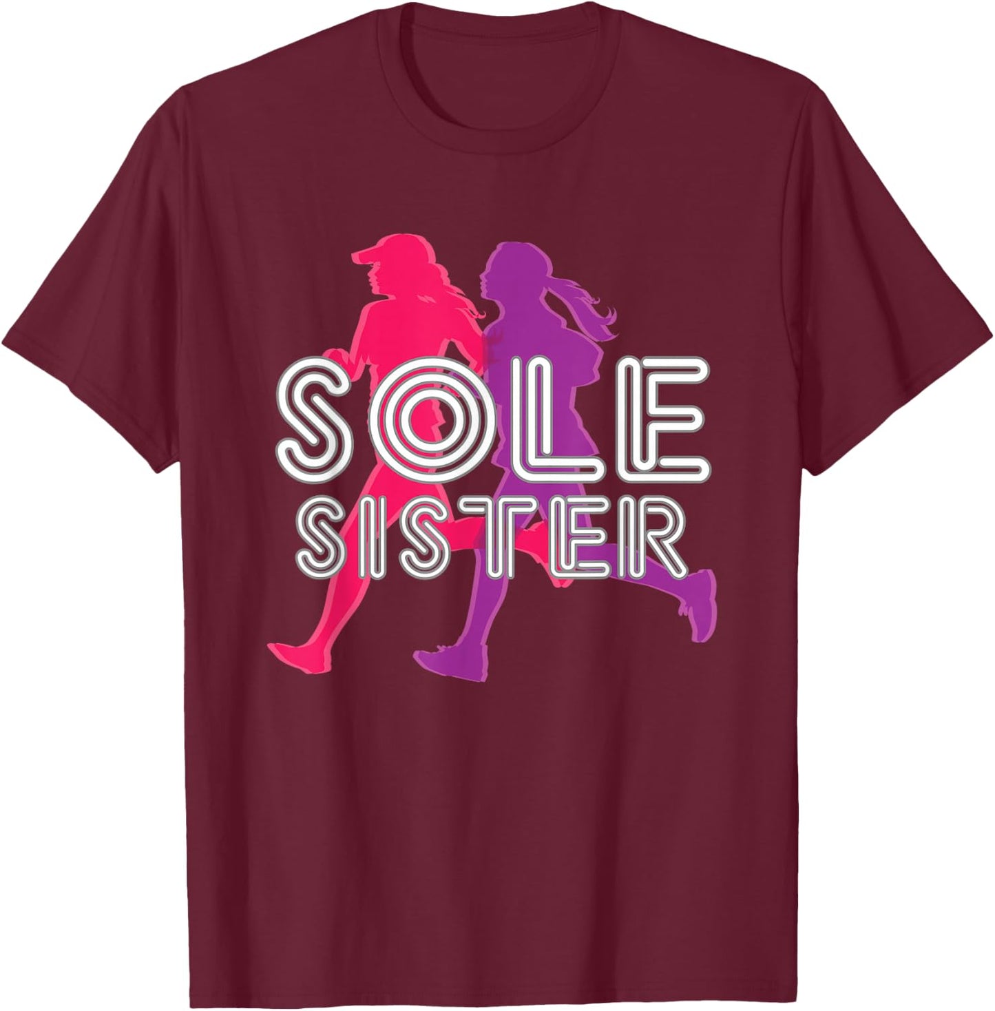 Running Funny Running Buddy Shirt Sole Sister T-Shirt - T-Shirt | Maroon