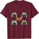 Ruff Rocking Dog Puppies Kiss Pet Pug Parody T-Shirt - T-Shirt | Maroon