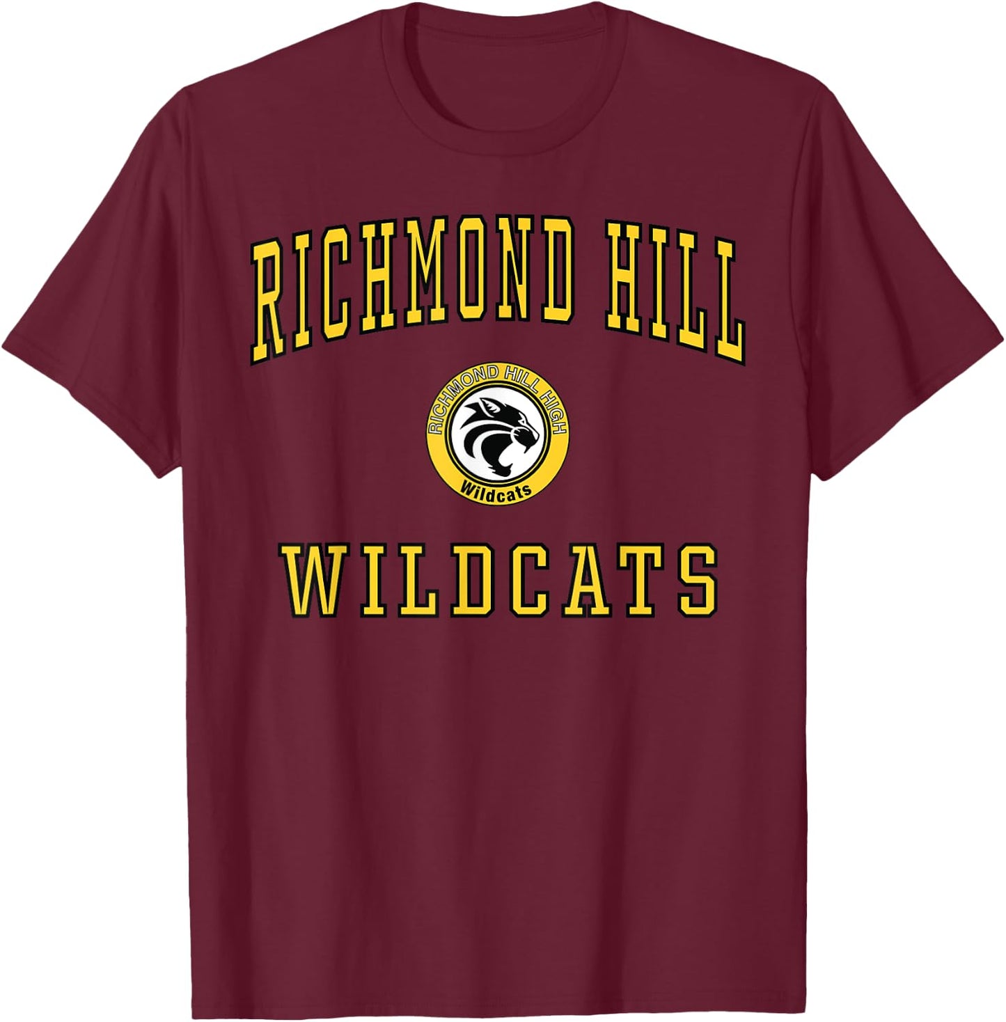 Richmond Hill High School Wildcats C1 T-Shirt - T-Shirt | Maroon