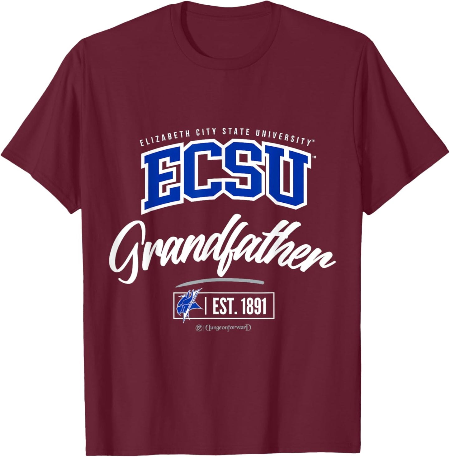 Elizabeth City State University - ECSU HBCU Grandfather T-Shirt - T-Shirt | Maroon