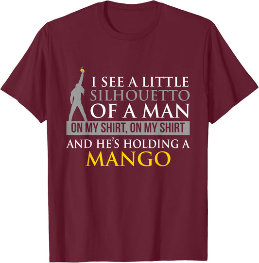 Funny Misheard Lyrics I See A Little Silhouetto Of A Man T-Shirt - T-Shirt | Maroon
