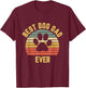 Vintage Dog Dad Cool Father's Day Gift Retro T-Shirt - T-Shirt | Maroon