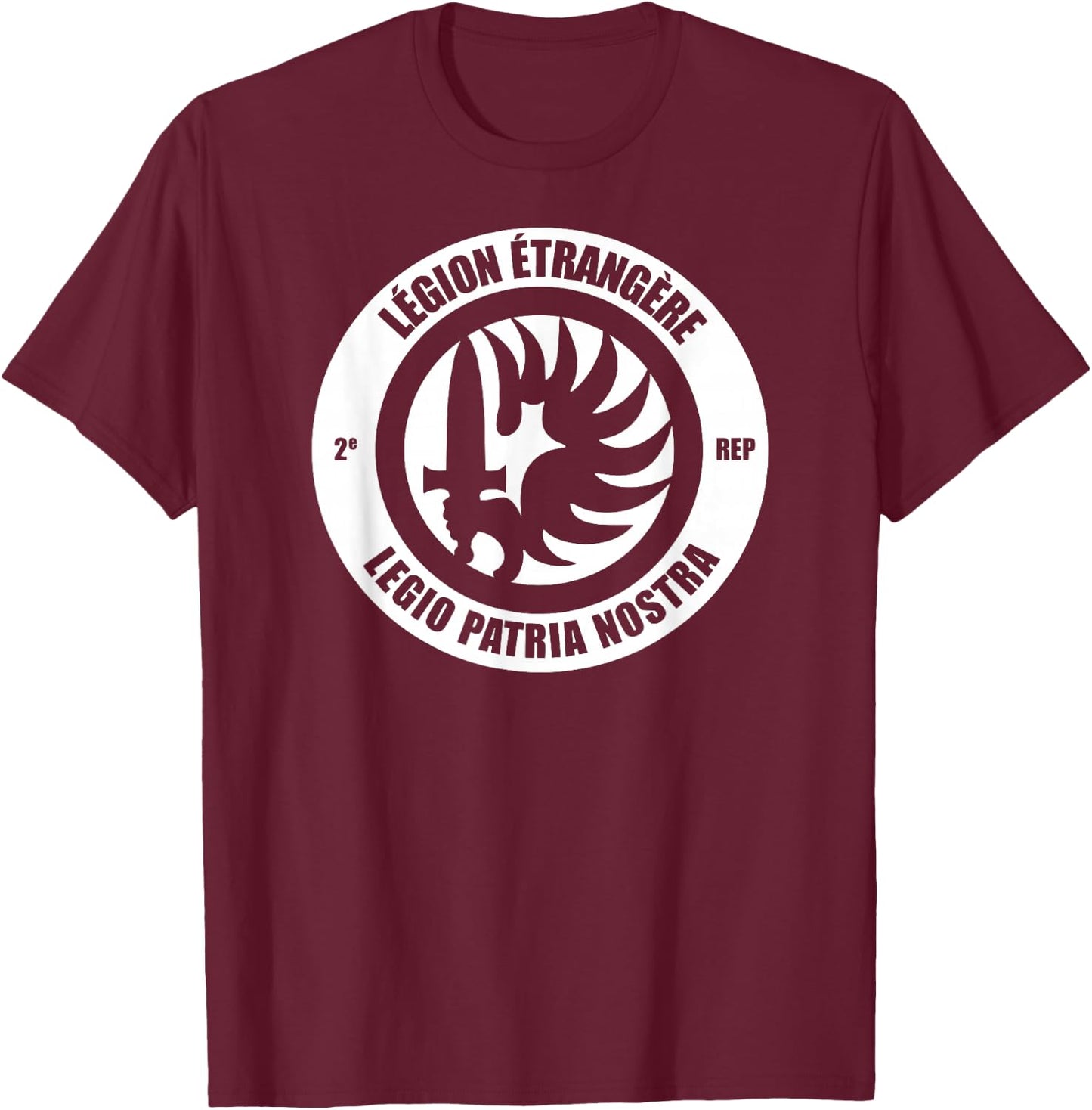 French Foreign Legion Paratrooper T shirt - 2 Rep T-Shirt - T-Shirt | Maroon