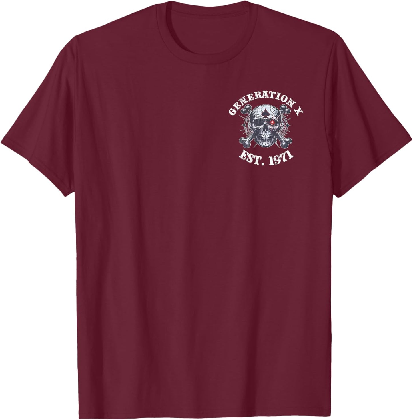 (2 Sided) Generation X EST 1971 Black Sheep of My Family T-Shirt - T-Shirt | Maroon