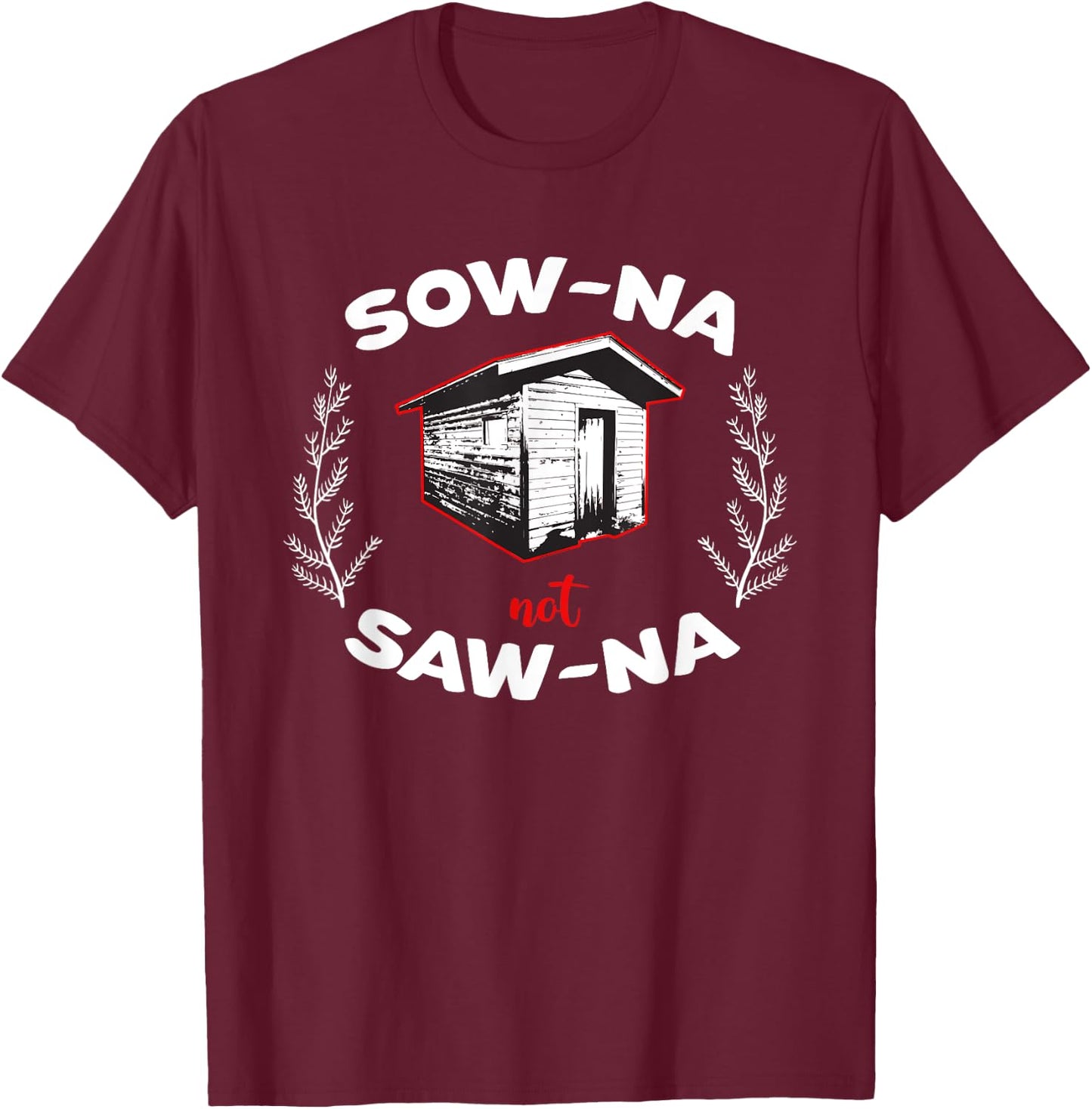 How to Pronounce Sauna Gifts for Yoopers/Finns T-Shirt - T-Shirt | Maroon