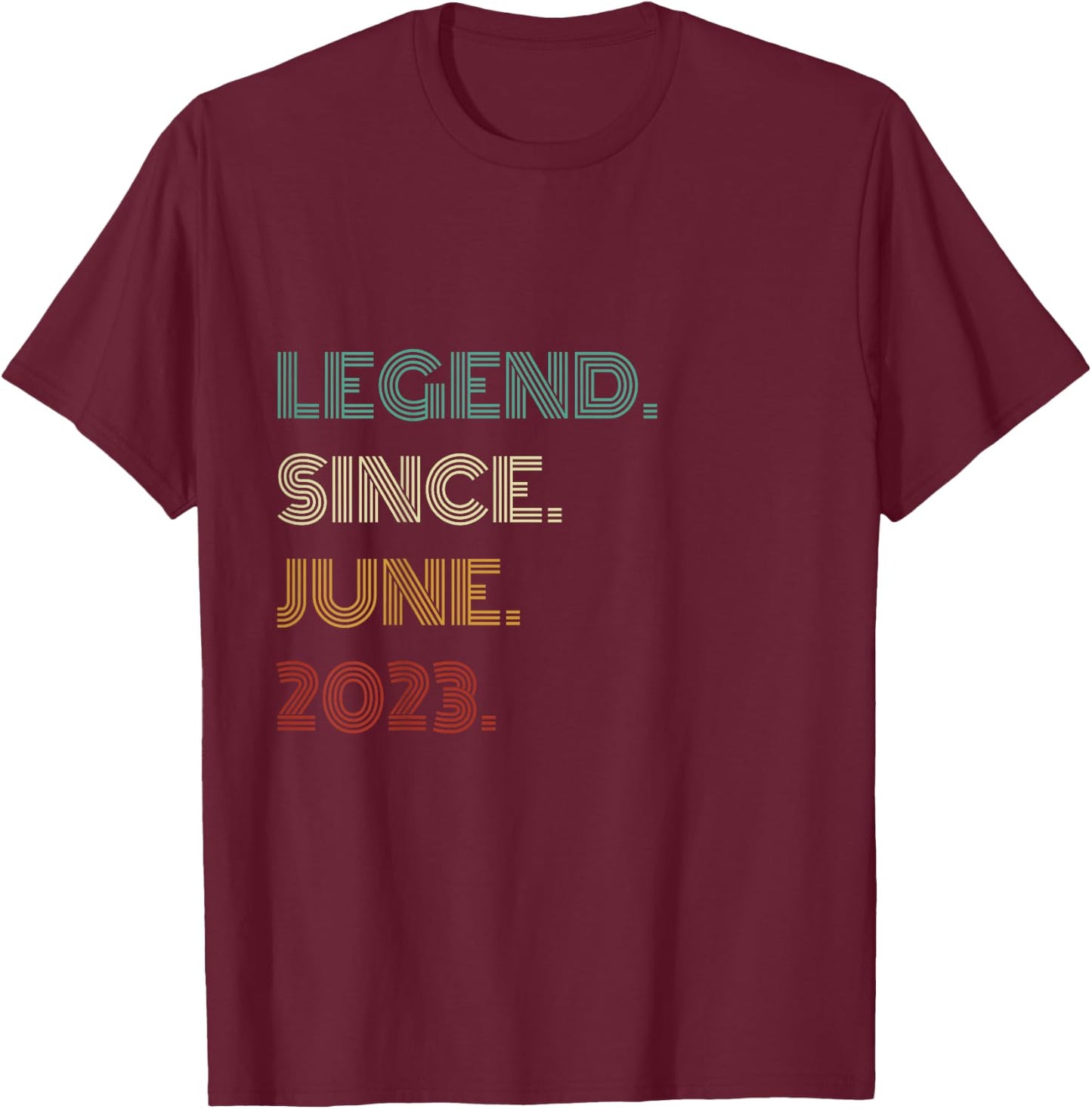 3 Years Old Legend Since June 2023 3rd Birthday T-Shirt - T-Shirt | Maroon