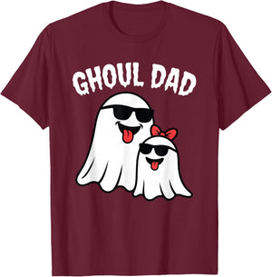 Ghoul Dad Ghost Halloween Daddy Papa Father Costume T-Shirt - T-Shirt | Maroon