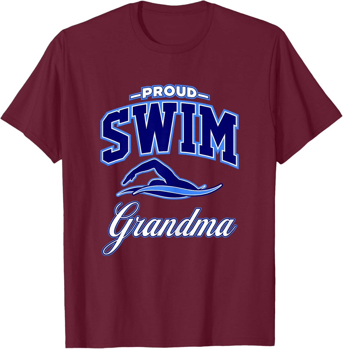 Swim Grandma Shirts T-Shirt - T-Shirt | Maroon