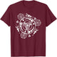 Crop Circle Space Alien Galaxy UFO Illustration Art T Shirt T-Shirt - T-Shirt | Maroon