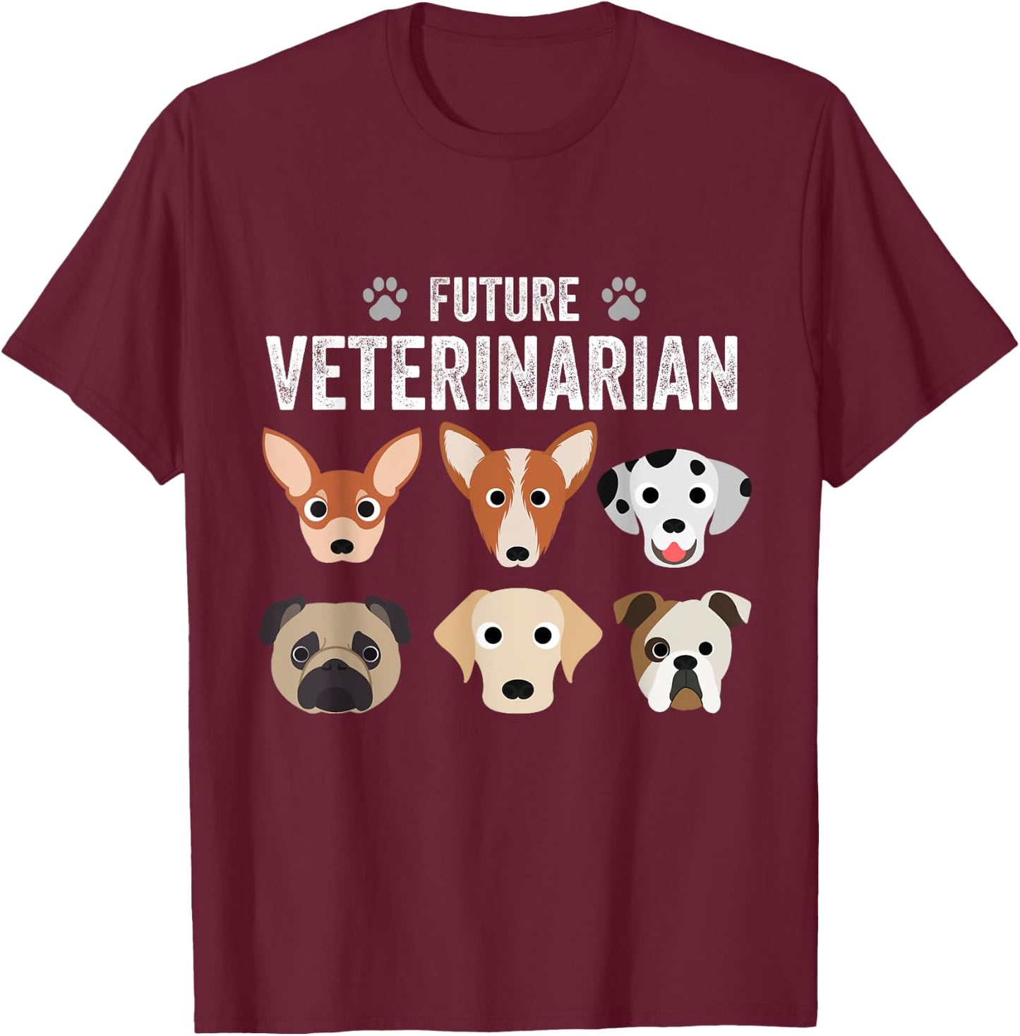 Future Veterinarian Shirt Kids Vet Dog Cat Youth T-Shirt - T-Shirt | Maroon