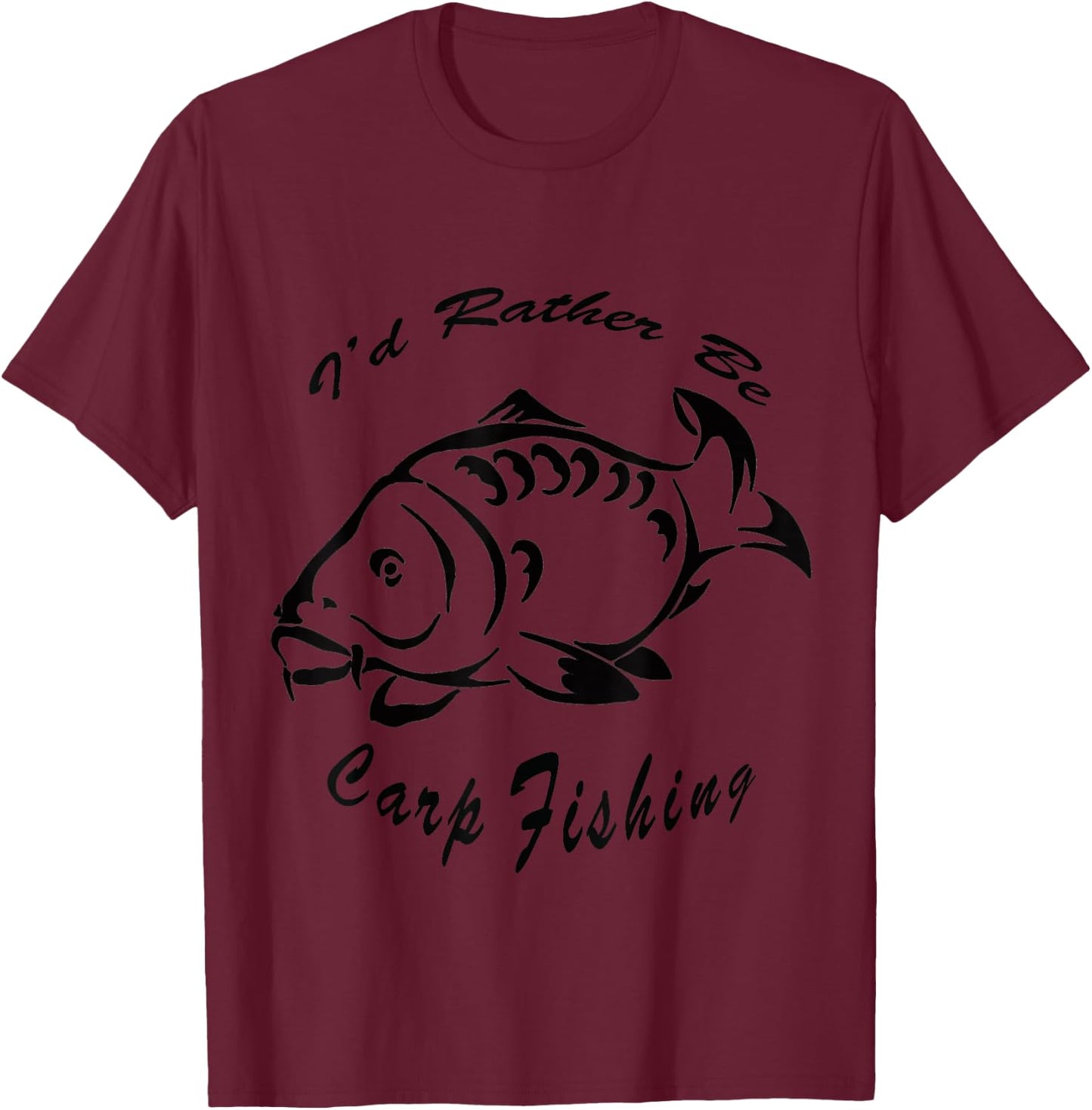 I'd Rather Be Carp Fishing Carp fishing Men Women Child T-Shirt - T-Shirt | Maroon