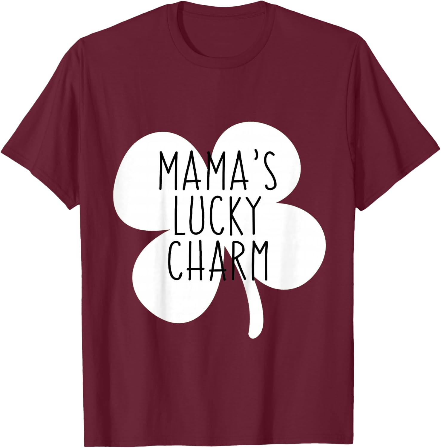 Kids Mommy and Me St Patricks Day for Toddler Mamas Lucky Charm T-Shirt - T-Shirt | Maroon