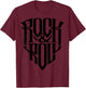 I Love Rock & Roll, Cool Rock & Roll Fashion Graphic Design T-Shirt - T-Shirt | Maroon